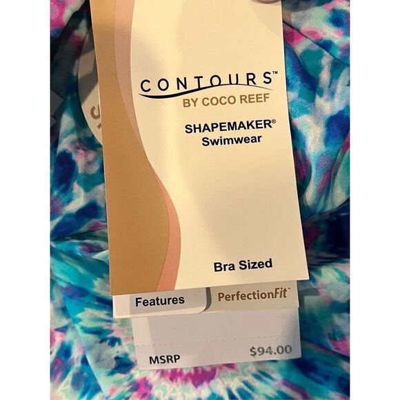 Coco Contours Clarity Bandeau Bra Sized Tankini Top - Picture 6 of 7